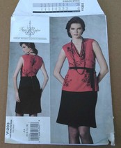 Vogue Patterns V1203 Misses&#39; Top And Skirt, Size Aa (6-8-10-12) - £9.40 GBP
