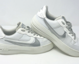 Nike Air Force 1 AF1 White Plt.af.orm Sneakers Shoes Platform Silver Wom... - £31.85 GBP