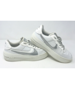 Nike Air Force 1 AF1 White Plt.af.orm Sneakers Shoes Platform Silver Womens 8.5 - $39.99