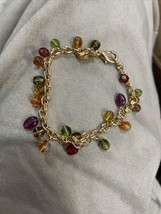 Joan Rivers Gold Colored Beads Bracelet Faux Signed New - £45.81 GBP