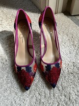 Jessica Simpson Women&#39;s Floral Print Heels Size 9M - £20.17 GBP
