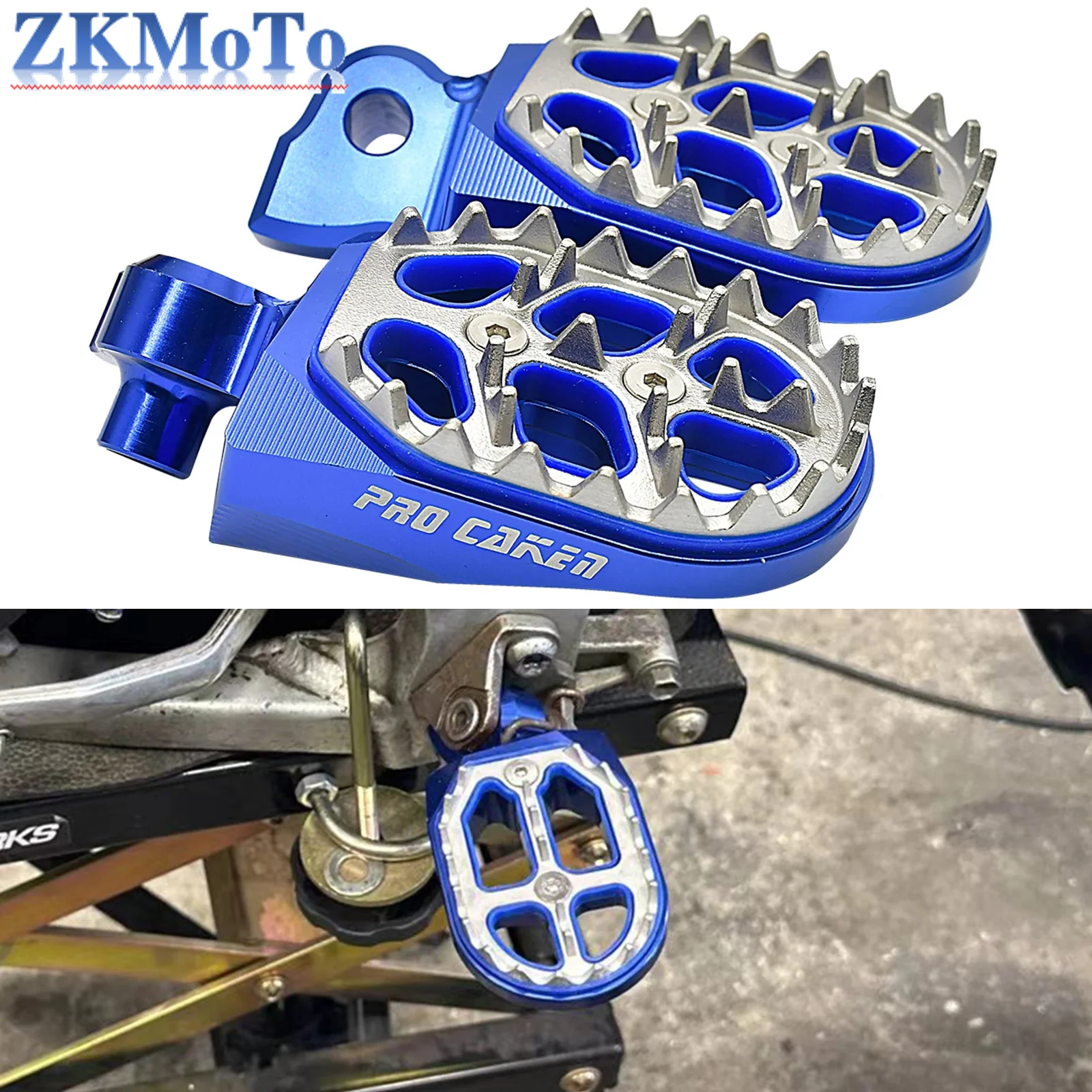 Motorcycle CNC Foot Peg Pedal Footrest For YAMAHA YZ 85 125 250 YZ85 YZ125 YZ250 - £47.81 GBP