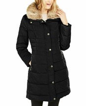 Michael Kors Plus Black Down Puffer Quilted Coat Fur Hood Size 18 Xxl 2X Nwt - £175.42 GBP