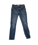 Madewell 9&quot; Mid Rise Skinny Jeans Women&#39;s 26 Blue Distressed Denim Stretchy - $32.84 CAD