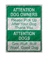 Attention Dog Owners Attention Dogs Parking Sign 9 X 12 - €21,87 EUR