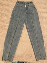 Vintage Z. Cavaricci stonewashed Jeans zip Tapered leg size 28 80s 90s Y2K - £119.58 GBP