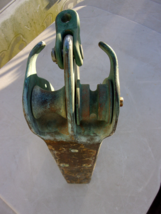 vintage Bronze Sailboat Double Bow Anchor Roller,bronze rollers, forstay... - $275.50