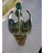 vintage Bronze Sailboat Double Bow Anchor Roller,bronze rollers, forstay... - $275.50