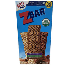 CLIF Kid ZBar 36 ct 12 Choc Chip 12 Iced Oatmeal 12 Chocolate Brownie - £26.83 GBP