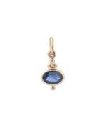 14k Gold Blue Sapphire Pendant - £119.86 GBP