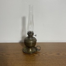 VTG Small Brass Oil Lamp Finger Holder Brevete L&amp;B Burner W/ Replacement... - $24.49