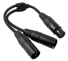 Pig Hog PY-XF2XM XLR (Female) to Dual XLR (Male) Y-Cable, 6&quot;&quot;&quot; (PYXF2XM) - $22.96