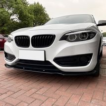 Gloss Black Front Bumper Spoiler Lip Kit fits BMW 2 Series F22 220i 2014-2019 - £107.43 GBP