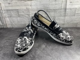 Cole Haan Boat Penny Loafers Women 8.5B Pinch Weekender Shoes Black Floral - $34.47