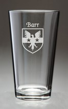 Barr Irish Coat of Arms Pint Glasses - Set of 4 (Sand Etched) - £54.62 GBP