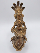 Vtg Solid Brass Lord Ganesha Hindu Elephant Head God of Beginnings Incense Lamp - £29.86 GBP