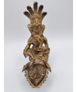 Vtg Solid Brass Lord Ganesha Hindu Elephant Head God of Beginnings Incen... - £29.20 GBP