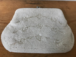 Vintage Dormar Japan Wedding Seed Beads Micro Beaded White Evening Purse... - £47.40 GBP