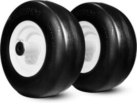 Pack of 2 Horseshoe 11 x 4.00-5“ Flat-Free Lawn Mower Smooth Tires, Stee... - €50,05 EUR