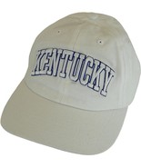 Kentucky Buckle Back Adjustable Cotton Baseball Cap (White/White Script) - $19.95