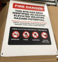 Fire Danger Site's Been Identified Having Elevated Hazard Potential Meta... - $13.36