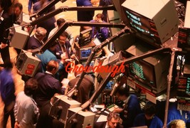 Original Slide New York Stock Exchange Trading Floor Computers Traders Brokers - £22.24 GBP