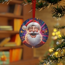 Santa Ceramic Ornament, Owl Christmas Gift For Family, Holiday Tree Decor - £6.38 GBP