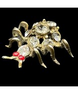 Vintage Metal Art Deco Rhinestone Beetle Bug Insect Brooch Applique Se- ... - £18.61 GBP