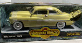 1949 Mercury Coupe Die Cast Car  Calabash Yellow, #32100, American Muscle Ertl - £68.13 GBP