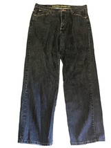 Nautica Jeans Co. Men&#39;s 36X34 Straight Leg Black Charcoal Denim - £9.38 GBP