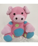 RICH FROG STUFFED ANIMAL KNITTED SWEATER POLKA DOT PINK PIG 7&quot; - £11.84 GBP