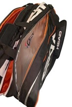 Head Tour Team 12R Tennis Bag Backpack 12 Racquet Black Orange Large image 4