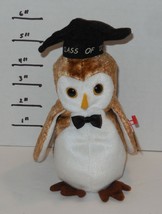 TY WISEST The Owl Beanie Baby 2000 plush toy - £4.52 GBP