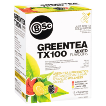 BSc Green Tea TX100 Mixed Flavours - 12 x 3g Serve - $86.32