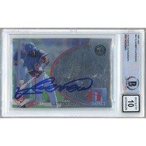 Vladimir Guerrero 1997 UD3 Montreal Expos Signed Rookie Card BGS Auto 10 Slab RC - £314.64 GBP