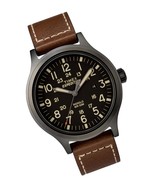 Timex Men&#39;s Expedition Scout 43mm Watch Black Dial and Case with Brown L... - $3,083.44 MXN