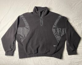 Nike Sportswear Swoosh Turtleneck Pullover Women’s XL Black 1/5 Zip CU70... - $30.00