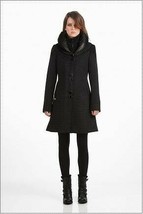 NWT Soia &amp; Kyo Tyra Black Wool Fitted Coat $470 XXS - £163.35 GBP