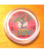 (1) $5. Silver Dollar Casino Chip - Tacoma, Washington - 2005 - $146.41 MXN