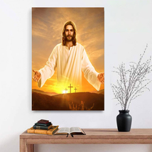 Christian God Pictures Painting Gift for Jesus Christ Canvas Wall Art Poster - £18.27 GBP+
