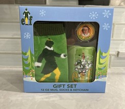 Elf The Movie Christmas Holiday Gift Set 12 oz Mug, Crew Socks &amp; Keychai... - $24.59 CAD