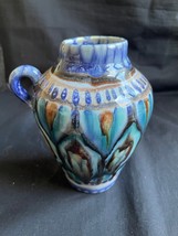 Antique italian ceramic small wine pitcher. Marked bottom - £40.09 GBP