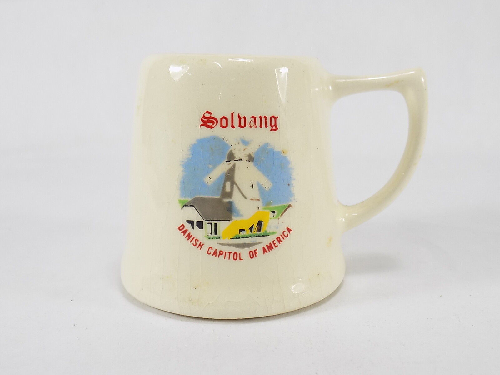 VINTAGE SOUVENIR TINY CREAMER SOLVANG DANISH CAPITAL OF AMERICA - $8.31