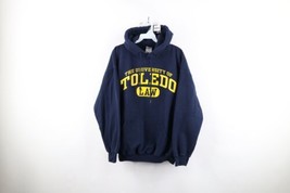 Vtg Mens Large Distressed University of Toledo Law Heavyweight Hoodie Sweatshirt - £47.44 GBP