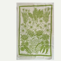 Australian Wild Flowers Pure Linen Hand Printed Dish Kitchen Tea Towel R... - £11.83 GBP