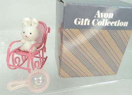 Vintage Avon The Spring Bunny Collection Ornament - Bunny in a Rocker - £7.78 GBP