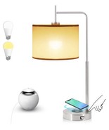 Touch Control Table Lamp W/ USB Ports Dimmable Wireless Charge Includes ... - £22.95 GBP