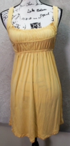 GUESS Sundress Womens Small Yellow Rayon Stretch Ruched Empire Waist Sleeveless - £15.94 GBP