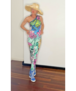 Leopard Floral Catsuit Yoga Dance Festival Wear, Offer welcome - €273,31 EUR