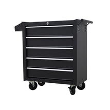 Portable 1 PC Black 5-Drawer Storage Cabinet Tool Car with Wheels - £237.80 GBP